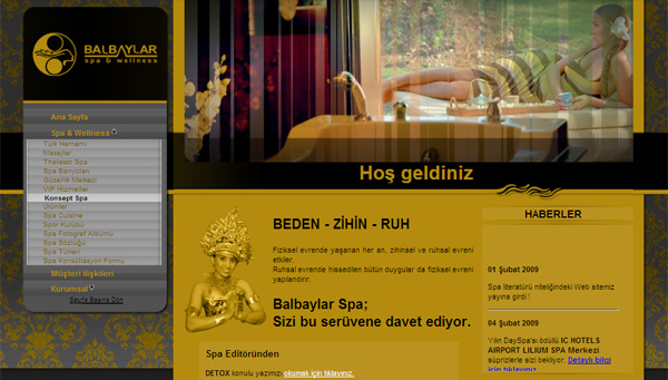 Balbaylar Spa Web Sitesi